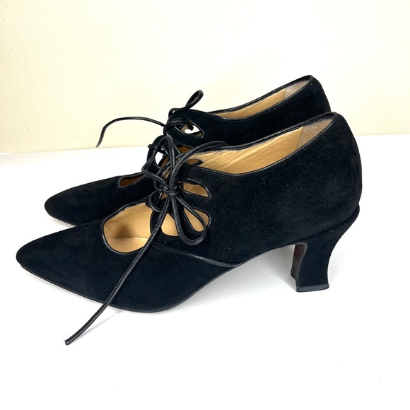 Ombeline Black Lace Up Shoes Size 7 - Picture 3 of 6